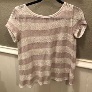 Light pink and white blouse